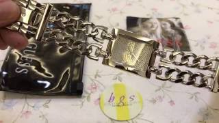 GUESS U85106L1M SILVER-TONE CHAIN BRACELET WATCH