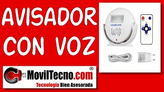 SENSOR de movimiento con sonido y VOZ GRABADA MovilTecno 787