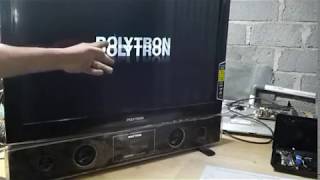 cara perbaiki tv led polytron bergaris