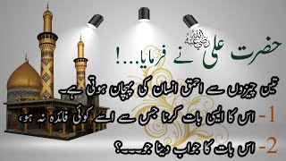 Teen cheezon say ehmaq insan ki | Hazrat Ali nay farmaya | hazrat Ali saying #hazrataliquotes