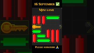 16 September mini game solve puzzle #shorts