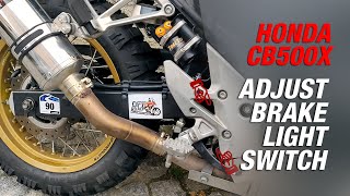 Adjusting Honda CB500X Brake Light Switch