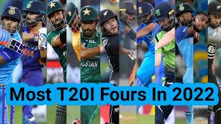 Most T20I Fours In 2022 🔥 Top 10 Batsman 🏏 #viratkohli #babarazam #rohitsharma