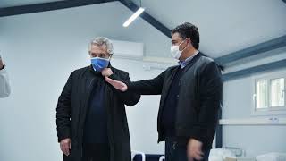 Jorge Macri y Alberto Fernández recorrieron el Hospital de Campaña en Campo 1