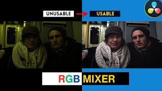 Fix BAD Footage EASILY with RGB MIXER in DaVinci Resolve!