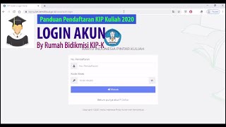 Panduan Pendaftaran KIP Kuliah - Masuk (Login) Akun