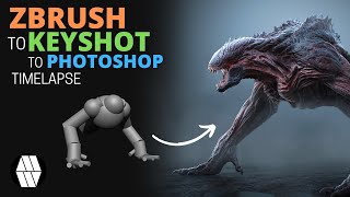 ZBrush to Keyshot to Photoshop Timelapse - 'Crawler' Concept