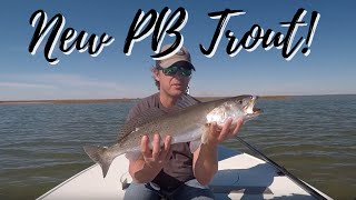 Galveston flats fishing - Inshore Slam and personal best TROUT!