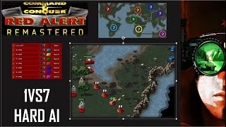 /Command & Conquer Red Alert Remastered/ (Skirmish) 1VS7 HARD AI  I World Map I