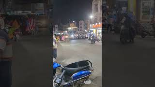 Traffic at night in Devi Chowk, # Rajahmundry