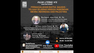 Kuliah Literasi #76: Permasalahan Baitul Maqdis