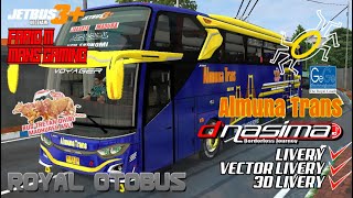 Livery,Vector Livery,3D Mod Jb3 Farid M feat Mans Gaming Livery Almuna trans,Royal otobus,Gege Trans