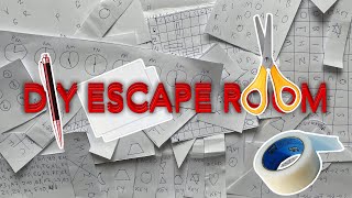 DIY ESCAPE ROOM AT HOME WITH ONLY PEN, PAPER, TAPE & SCISSORS || STEP BY STEP TUTORIAL