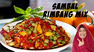 Sambal Goreng Jengkol Teri Medan dicampur dengan rimbang bikin selera makan.