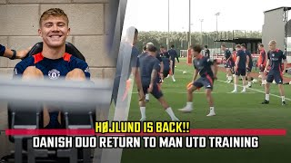 Højlund IS BACK!! Danish duo return to Man Utd training ahead of US tour