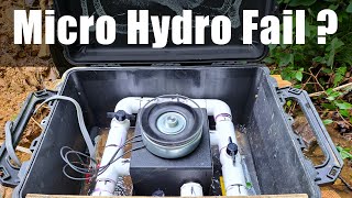 Micro Hydro only makes 60w - do your PSI and GPM research first