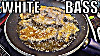 White Bass Catch Clean Cook Cajun Fried Fish (Sand Bass)