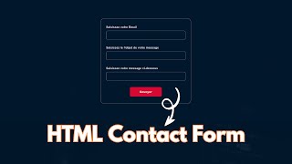 Create A Stunning CONTACT FORM with HTML And CSS