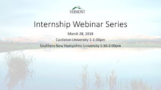 Castleton University and Southern New Hampshire University Internship Presentation