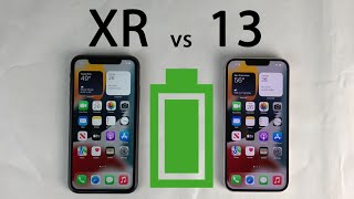 iPhone 13 vs iPhone XR Battery Life DRAIN Test