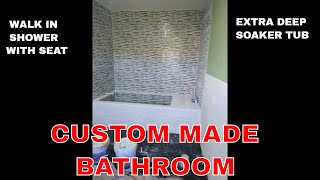 TILING MY CUSTOM MADE BATHROOM| BUILDING MY DREAM HOME IN JAMAICA PT 6|