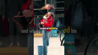 Kind Girl Helps a Dog Scared of the Escalator