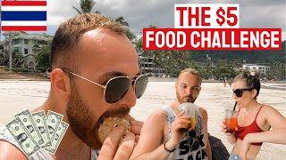 $5 FOOD CHALLENGE | Full Day of Eating | Phuket