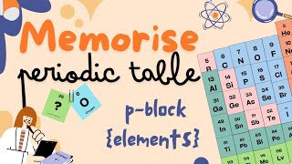 Learn and Memorise elements in periodic table| p block | Easiest way | Chemistry|