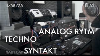 Techno with Syntakt, analog Rytm. no EQ. Raw from Audio Interface