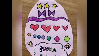 Uovo di Pasqua di Sophie: un disegno tutto decorato e colorato 🎨