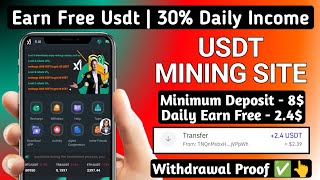 New Usdt Earning Site | USDT Mining Site | 2024 Best Investment | Trx Usdt Earning Website 1080