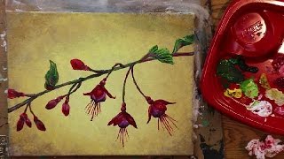 How to Paint FUCHSIA Flowers - Lesson #5 of "How to Paint Flowers" (Series)