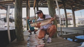 Catching Redfish on Fresh Shrimp Then Cooking a Cajun Dish (CATCH & COOK)