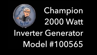 Setting up a Champion 2000-Watt Inverter Generator Model #100565