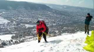 Gleitschirmfliegen   Pfad des Schweißes und himmlisches Vergnügen Jenzig 2013 02 10 Jenzig