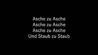 Rammstein - Asche zu Asche (Lyrics)