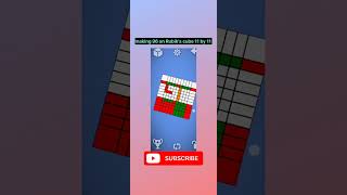 Making 96 on Rubik's cube 11 by 11 #ytshorts #shorts #shortvideo