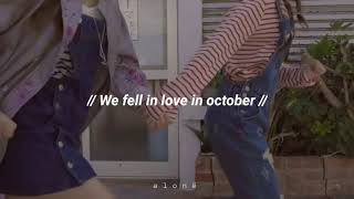 Nos enamoramos en octubre es por eso que amo el Otoño 🍂♡