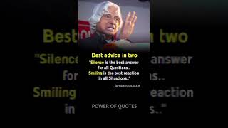 Silence & Smiling ~ APJ ABDUL KALAM ~ #shorts #short