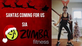 Santa's Coming For Us || Sia || Christmas Dance Workout || Zumba Fitness with NikkiFit 🎅