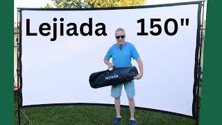 REVIEW Lejiada 150" Outdoor Projector Screen Assembly