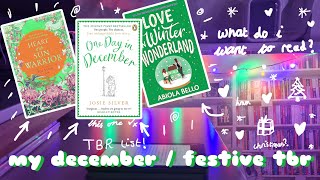 my december/ festive tbr ! + short read with me 📚🎄