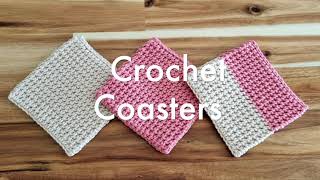 Square Crochet Coasters - Intermediate Level