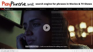 PlayPhrase.Me - Website The Search Engine For Phrases In Movies And TV Shows In - (2022)