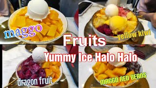 #yummy#halohalo# fruits halolo.Masarap na Halo Halo dito sa Taiwan.