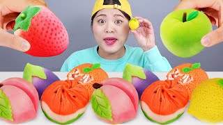 Tráng miệng bánh gạo trái cây Mukbang DONA