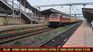 Kollam - Chennai Egmore Ananthapuri Express with WAP4 Vijayawada Locomotive | AK VLOGS AND TRAVELS