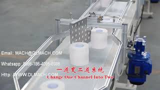 Automatic toilet tissue paper roll rewinding cutting packing complete production line