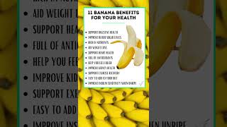 11 Banana Benefits For Your Health #shorts #bananabenefits #bananas #healthbenefits