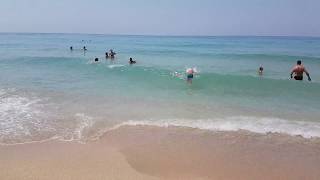 4K Vrachos Loutsa beach waves, near Parga Greece. Summer 2017